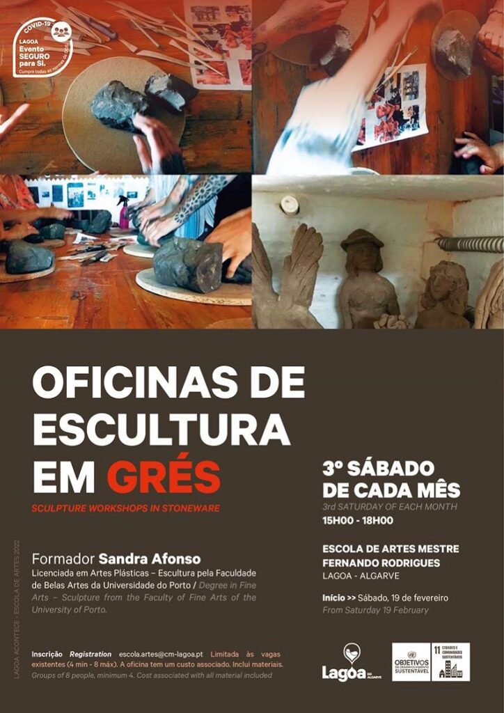 oficina de escultura em barro fevereiro 19 escola de artes de lagoa